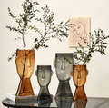 Modern Abstract Face Glass Vase