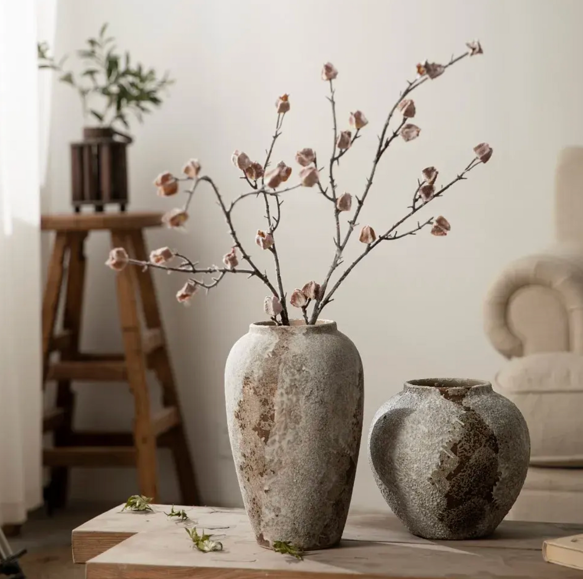Nordic Frosted Ceramic Vase